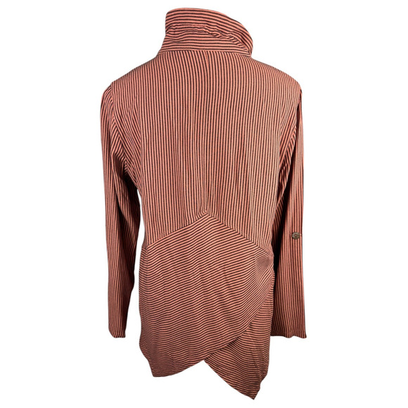 Soft Surroundings Sasha Orange Stripe Button Up Tunic Top Plus Size 1X Lagonlook - Picture 10 of 12